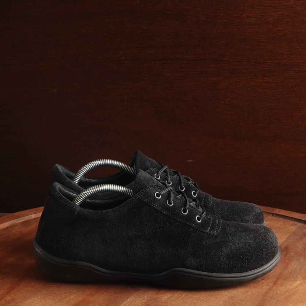 Birkenstock Footprints Oxfords Womens SZ EU 38 US 7-7.5 BLK Suede Comfort Preppy
